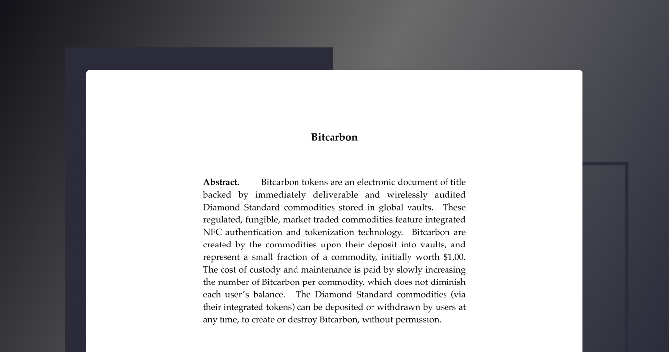 Bitcarbon White Paper